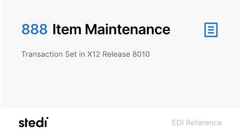 edi 888|X12 EDI 888 Item Maintenance .